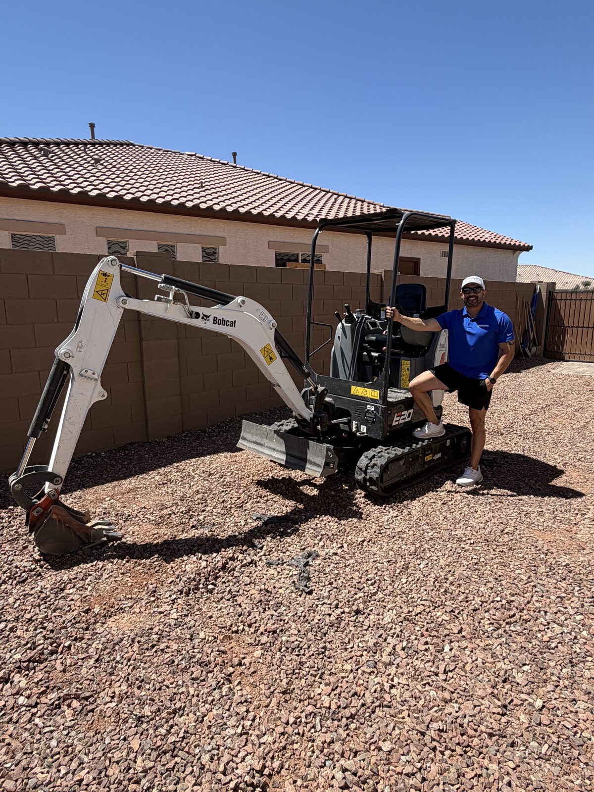 Jonny, Ridgeline's owner-operator, with the Load Trail dump trailer in Peoria, AZ