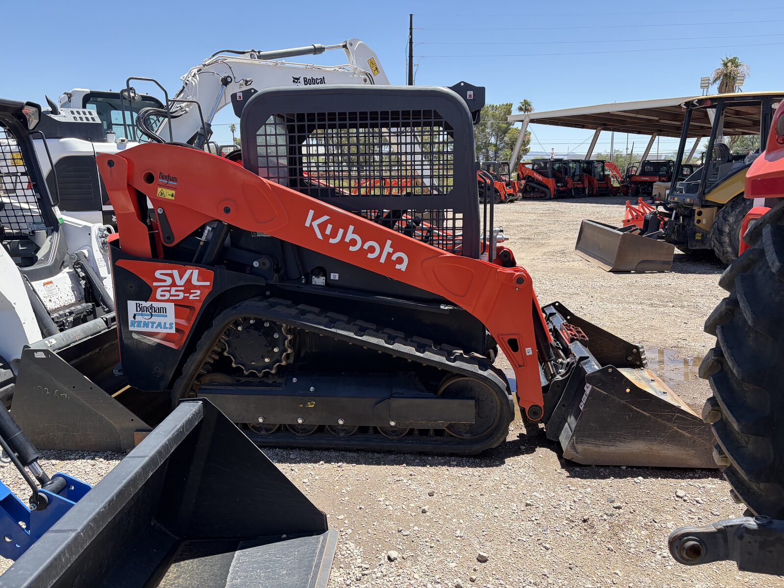 Kubota SVL65 track loader staged at the Ridgeline yard in Peoria, AZ